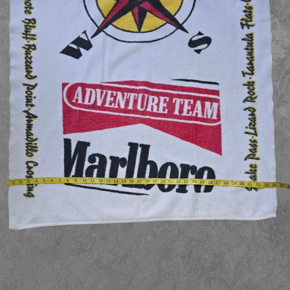Vintage Marlboro Beach Bath Towel 34x60 Adventure 90s tobacco ad - Picture 4 of 5